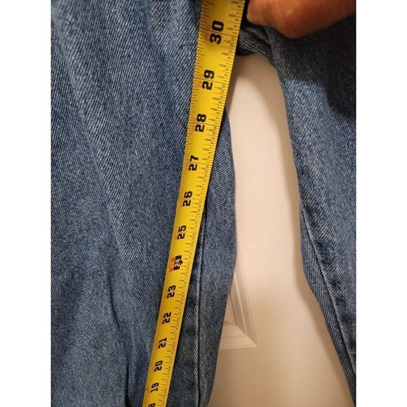 Vintage Rustler Loose Fit Tapered Leg Blue Denim Jeans Size 36 x 32 - Picture 4 of 9